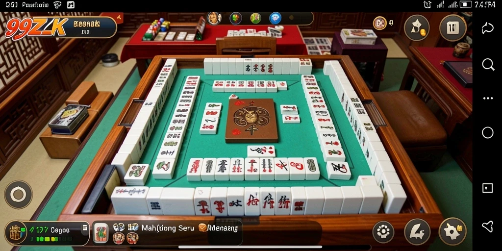 Tampilan gameplay Mahjong yang menarik dan menantang di 99ZK.