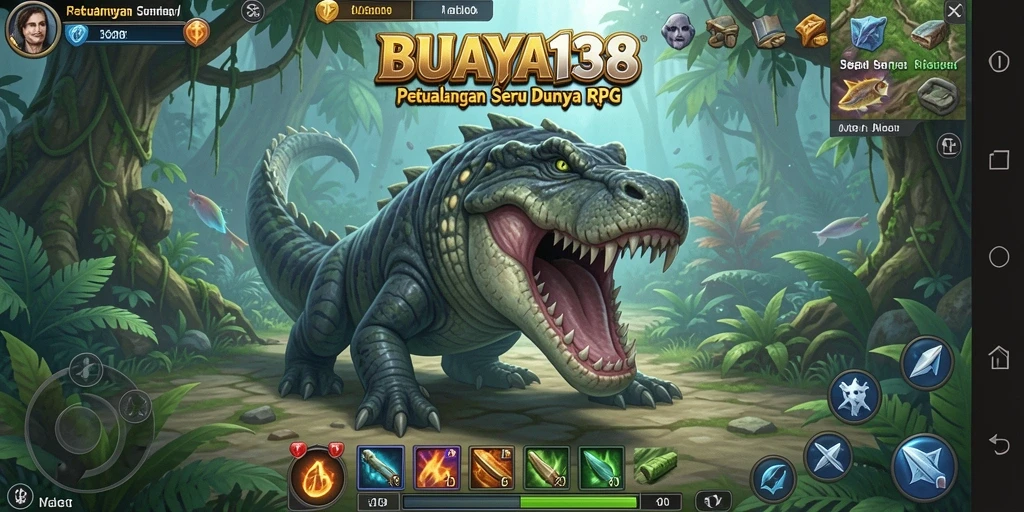 Tampilan gameplay RPG yang mendebarkan dan penuh aksi.