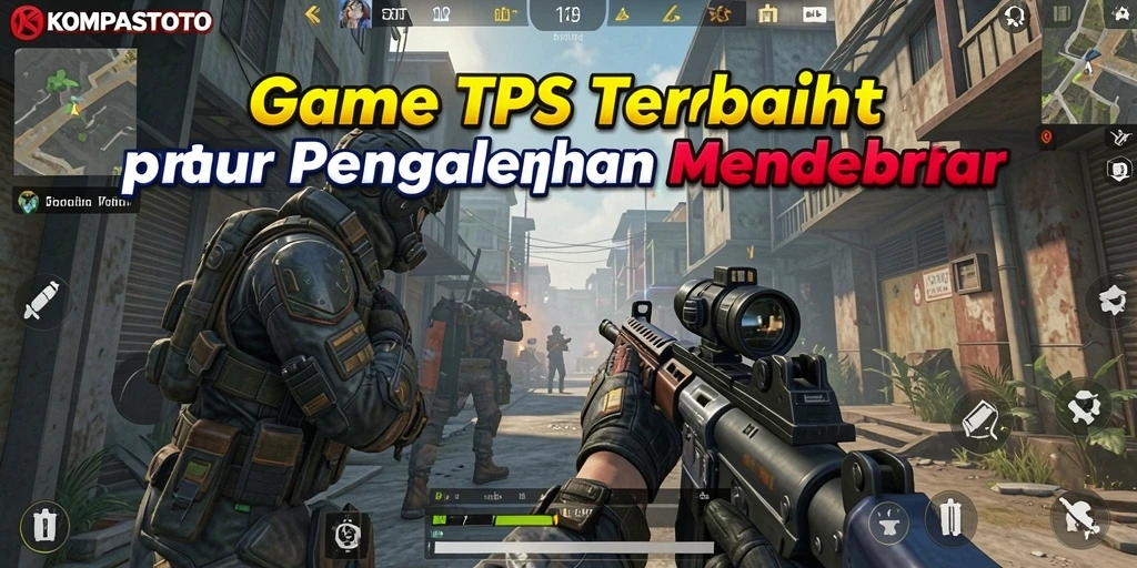 Gameplay seru dalam KOMPASTOTO dengan aksi tembak-menembak intens.