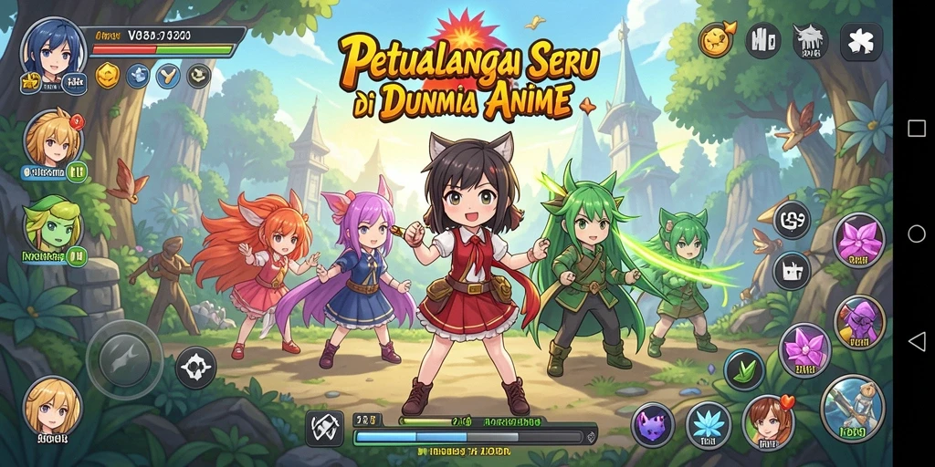 Gameplay seru dengan karakter Anime favorit Anda.